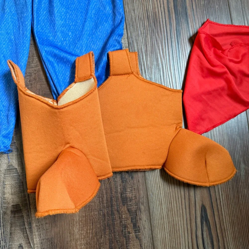 Disney Toy Story Woody Cowboy Costume Jumpsuit with Boot Covers Bandana 2T